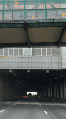 Vehicle enters tunnel in Moscow captured on dashcam