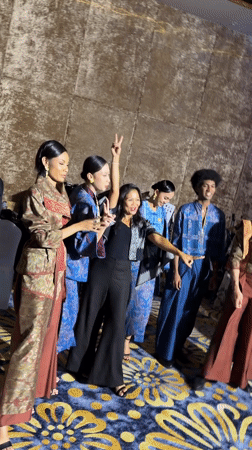 Fashion shoot featuring traditional Indonesian clothing captured in Denpasar