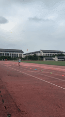 Sports Complex Busy With Basketball Badminton Track Activities