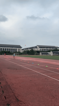 Sports Complex Busy With Basketball Badminton Track Activities