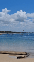 Peaceful morning beach scenes documented in Kuta Selatan