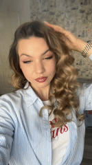Woman records selfie video in Plovdiv, Bulgaria