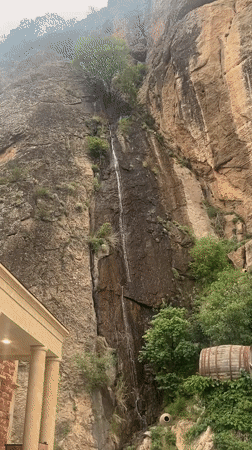 Tourist documents scenic Areni Armenia locations including waterfall cave