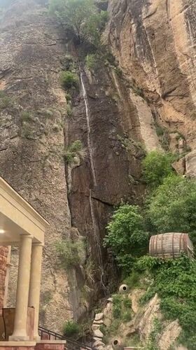Tourist documents scenic Areni Armenia locations including waterfall cave