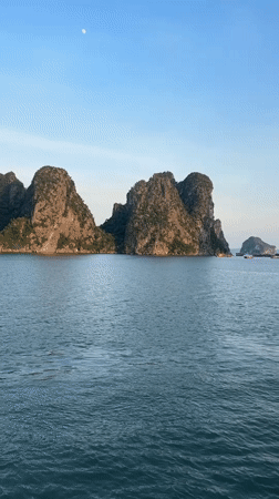 Taking in Halong Bay's limestone karsts from a Hong Gai viewpoint