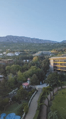 Scenic mountain resort views recorded in Simeiz, Ukraine
