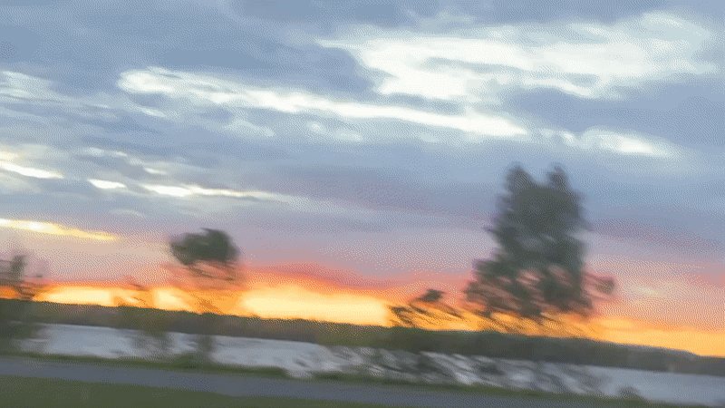 Colorful sunset captured over Ottawa waterway early Monday morning
