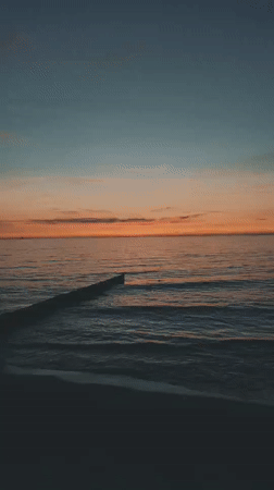 Evening sunset moments captured along Zelenogradsk's Baltic Sea coastline