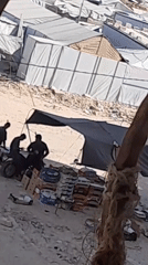 Morning life in a Khan Yunis displacement camp