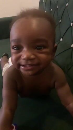 Baby's playful moments recorded in Barakin Akawo, Nigeria