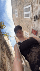 Afternoon tourist activity in Budva's Old Town, Montenegro