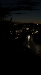 Nighttime urban scenes captured from elevated viewpoint in Kazan
