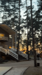 Day to night scenes captured at Russian sanatorium facility