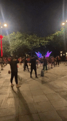 Chancheng District parks alive with group activity and city lights