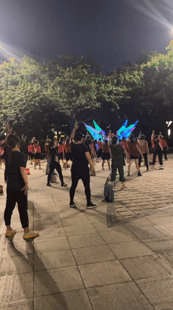 Chancheng District parks alive with group activity and city lights