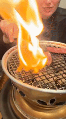 Morning barbecue dining experience documented in Nagano restaurant