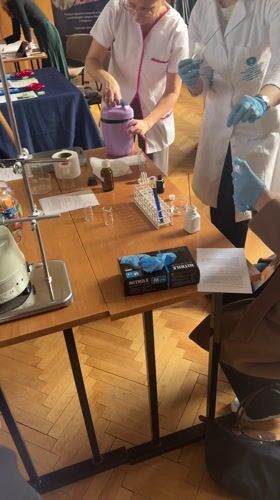 Science conference activities documented across Bydgoszcz morning venues