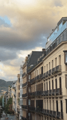 Evening street and terrace scenes in San Sebastián's Old Town