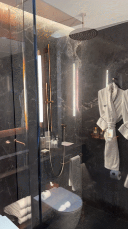 Hotel stay and street scenes documented in Madrid