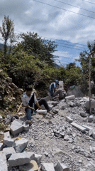 Morning scenes: stone splitting and butterfly spotted in Himachal Pradesh