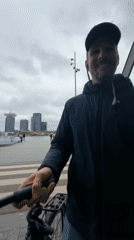 Dropped phone and ferry ride captured in Amsterdam