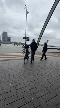 Dropped phone and ferry ride captured in Amsterdam