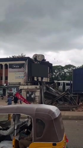 Truck collision and everyday street life across Jos, Nigeria