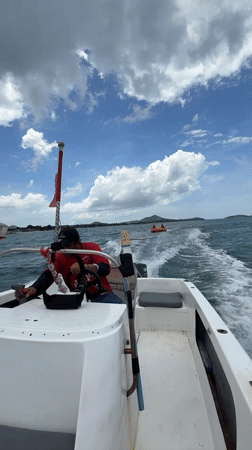Water sports and street life on a Ko Samui morning