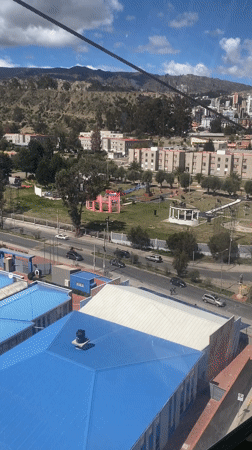 Cable car riders capture aerial views of La Paz