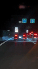 Nighttime highway traffic documented in Glattbrugg, Switzerland