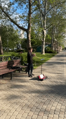 Street musicians perform for families in Krasnodar park