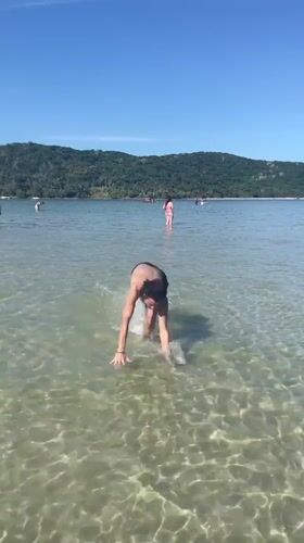 Clear waters documented at Cabo Frio beach lagoon