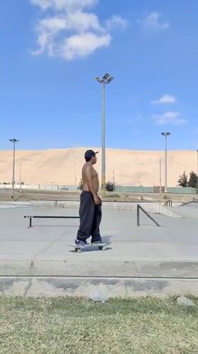 Skateboarder spotted at concrete park in Tacna, Peru