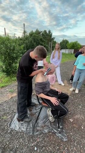 Outdoor hangout in Chaikovsky: grilling, haircuts, and riverside sunset