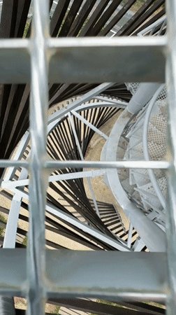 Tourist explores observation tower and park facilities in Razlog