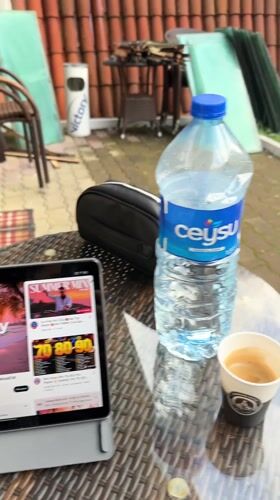 Early morning coffee routine captured in Bulgarian forest town