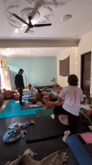 Yoga therapy training session conducted in Haini, India