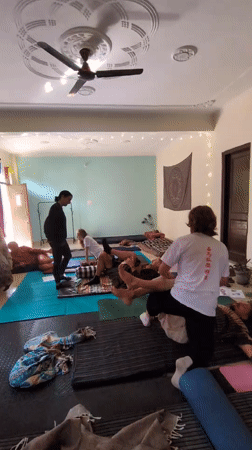 Yoga therapy training session conducted in Haini, India