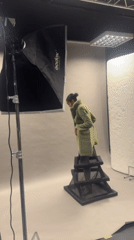 Fashion photo shoot documented at Paris studio