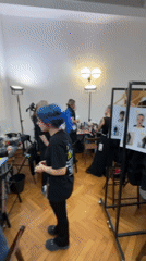 Fashion Event Backstage Preparation Underway in Milan