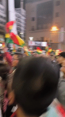 Bolivian flag-waving crowds celebrate in La Paz streets overnight