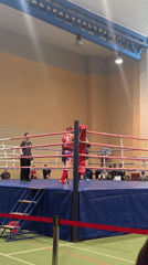 Women's boxing match draws spectators in Hrodna, Belarus