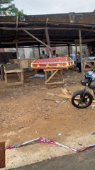 Outdoor coffin workshop documented in Akwanga, Nigeria