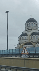 Morning scenes documented in Sirius, Russia include church, stadium