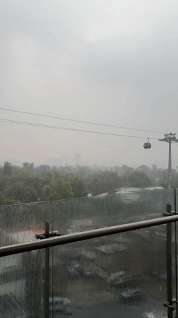 Rainy evening documented across Mexico City locations