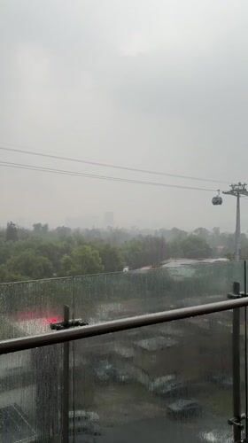 Rainy evening documented across Mexico City locations