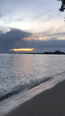Sunset documented across Baan Mae Nam, Thailand coastal community