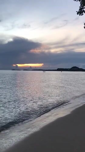 Sunset documented across Baan Mae Nam, Thailand coastal community