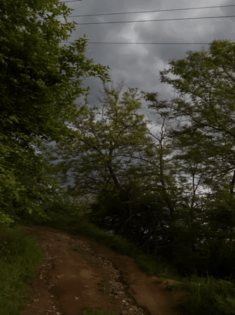 Thunderstorm approaches mountain town of Zlatograd, Bulgaria