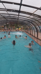 Children swim at covered pool facility in Birobidzhan, Russia
